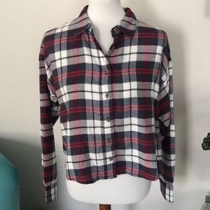 NWT Forever 21 Plaid Button-down Cropped Top